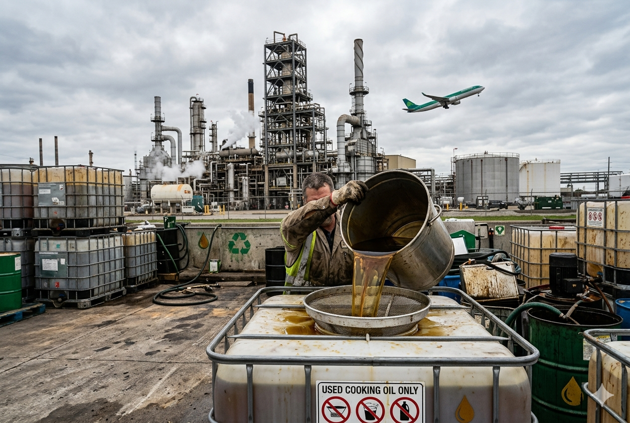 炸油變航油 日本加大廢食油回收助煉永續航空燃料