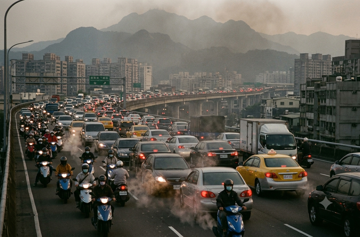 NASA監測證實車輛為台灣空污重要來源 環境部與交通部擬加強管制