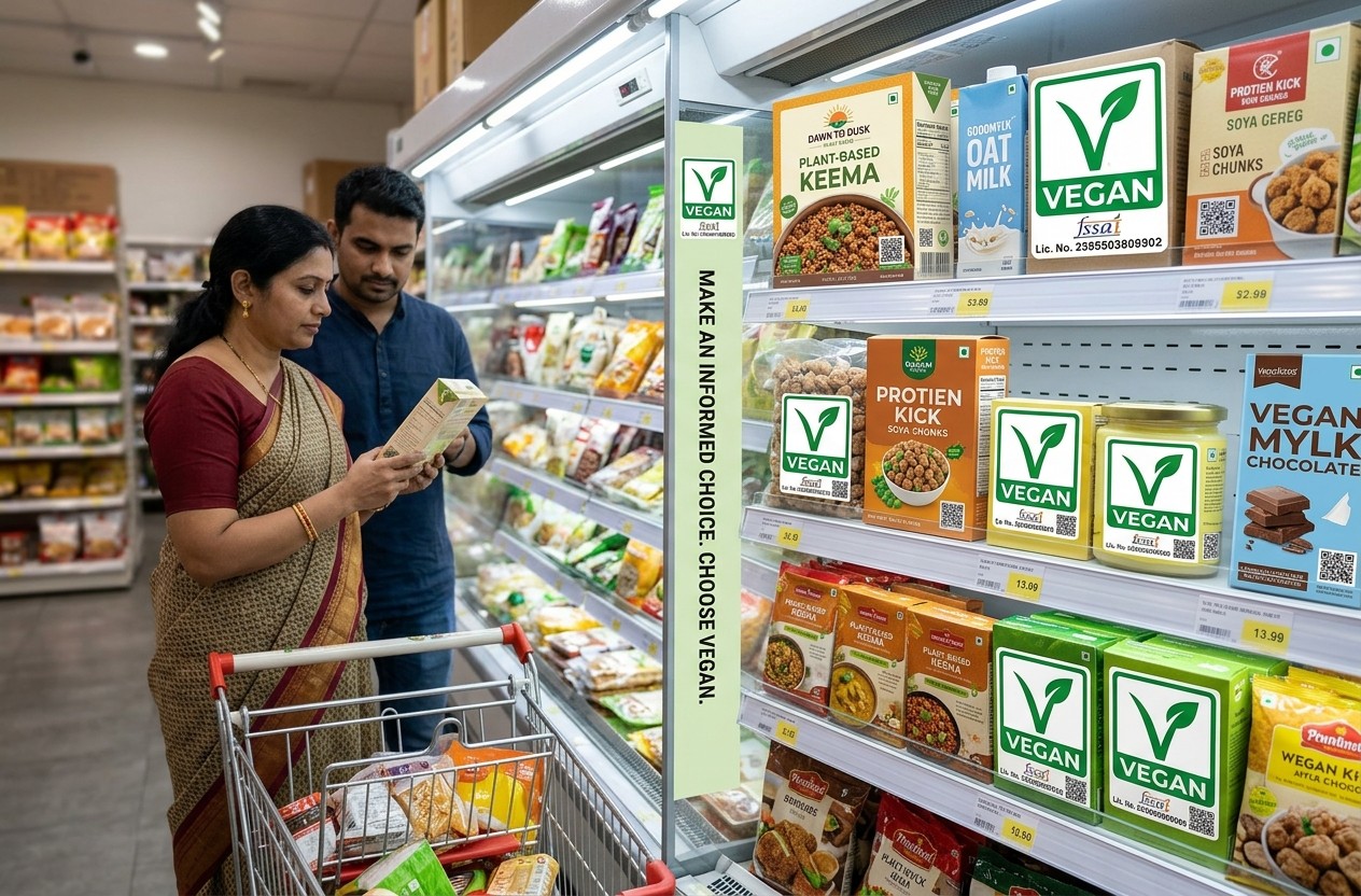印度純素食品標章再升級 2027年起統一「綠色V字嫩芽」官方識別