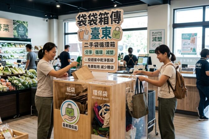 臺東「袋袋箱傳」再升級！全縣據點擴增至29處 力邀在地店家攜手減塑