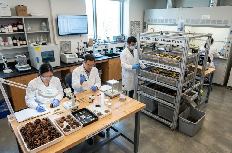 校園松果啟發 清華團隊廢木做電池負極 中興大學AI養黑水虻 – 環境資訊中心